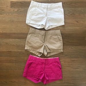 3 Set JCrew Chino Shorts